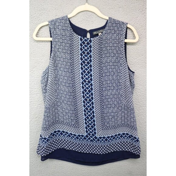 Rose & Olive Sleeveless Silky Tunic-Size Small-Flowy - Picture 1 of 10